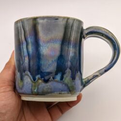 Iridescent Serenity: Hand-Thrown Ceramic Mug