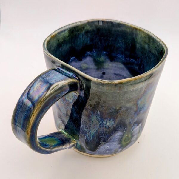 Iridescent Serenity: Hand-Thrown Ceramic Mug - Image 2