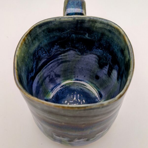 Iridescent Serenity: Hand-Thrown Ceramic Mug - Image 3