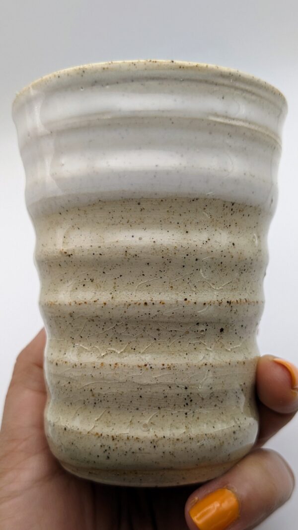 Artisan Speckled Ceramic Vase - Handmade Decorative Piece - Image 2