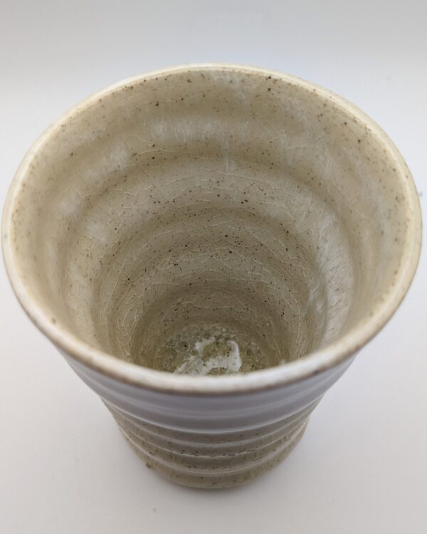 Artisan Speckled Ceramic Vase - Handmade Decorative Piece - Image 3